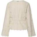 Pieces PCTarmorine LS Tie Top Silver Gray