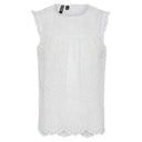 Pieces PCVilde SL Top Wvn Noos Bright White