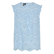 Pieces PCVilde SL Top Wvn Noos Cashmere Blue