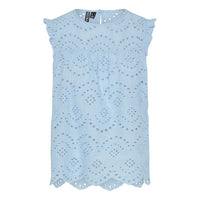 Pieces PCVilde SL Top Wvn Noos Cashmere Blue