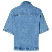 Pieces PcJuliet SS Denim Shirt Medium Blue Denim