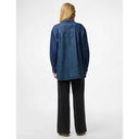 Pieces PcMaisie LS Denim Shirt Noos Dark Blue Denim