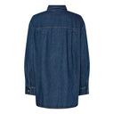Pieces PcMaisie LS Denim Shirt Noos Dark Blue Denim