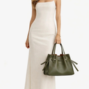 Pourchet Paris 20032 Blossom Large Bag Kaki