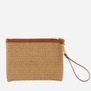 Pourchet Paris 26030 Straw Clutch Camel