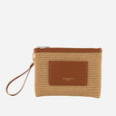 Pourchet Paris 26030 Straw Clutch Camel