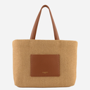Pourchet Paris 26031 Straw Large Size Shopper Camel