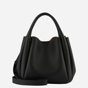 Pourchet Paris 26103 Citrouille Large Leather Bag Noir