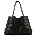 Pourchet Paris 24092 Medium Blossom Tresse Bag Noir - J BY J Fashion