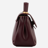 Pourchet Paris 25096 Cowhide Leather Bag Bordeaux