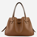 Pourchet Paris 25132 Blossom Large Suede Bag Camel
