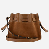 Pourchet Paris 25138 Blossom Suede Mini Bag Camel