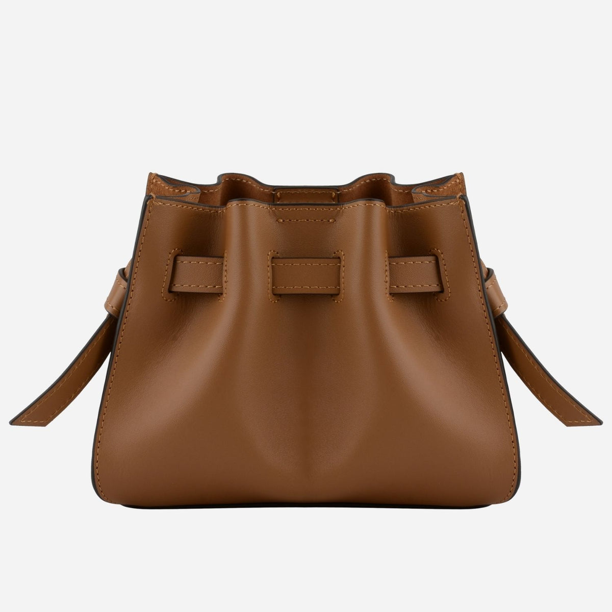 Pourchet Paris 25138 Blossom Suede Mini Bag Camel