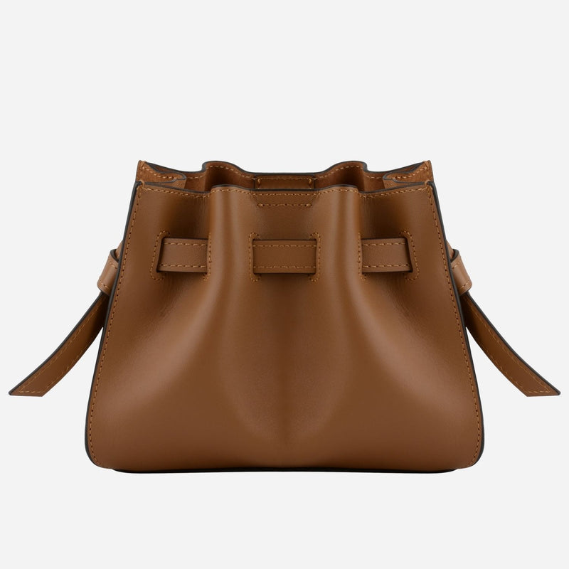 Pourchet Paris 25138 Blossom Suede Mini Bag Camel