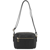 Pourchet Paris 89040 Waves Coated Canvas Bag Noir - J BY J Fashion