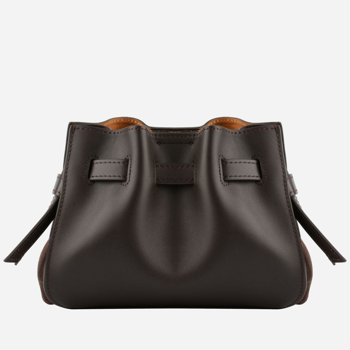 Pourchet Paris 25138 Blossom Suede Mini Bag Marron