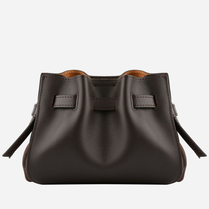 Pourchet Paris 25138 Blossom Suede Mini Bag Marron