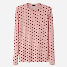 QNUZ Mesh Blouse W DOTS & Long Sleeves Rosa