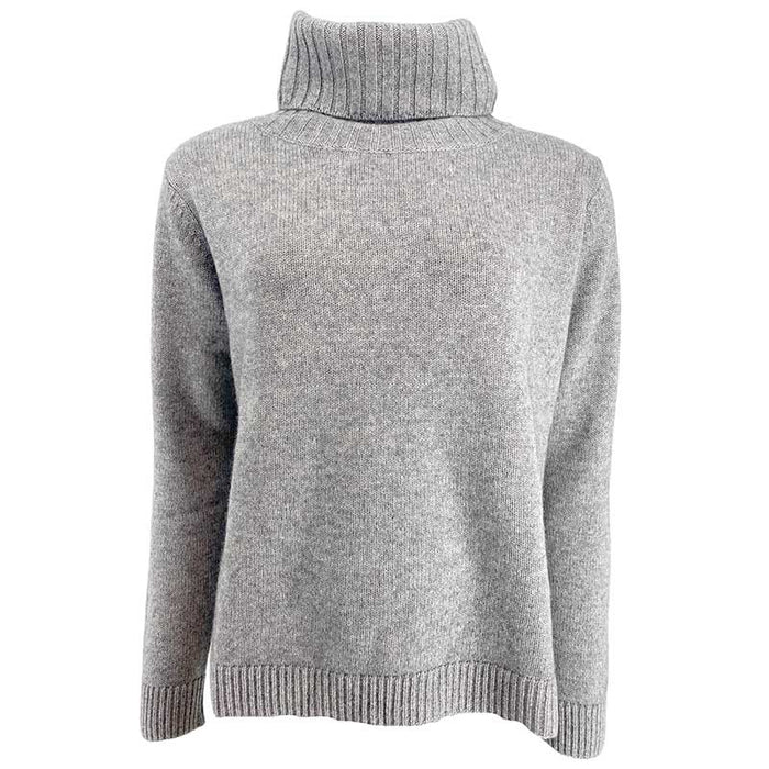 ROSAS L-73 CASHMERE / MERINO ROLL NECK GRÅ