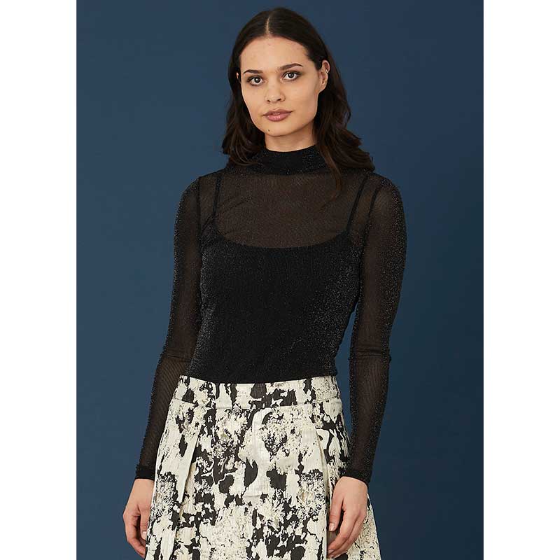 RUE DE FEMME 6837 MESH ROLL NECK SORT