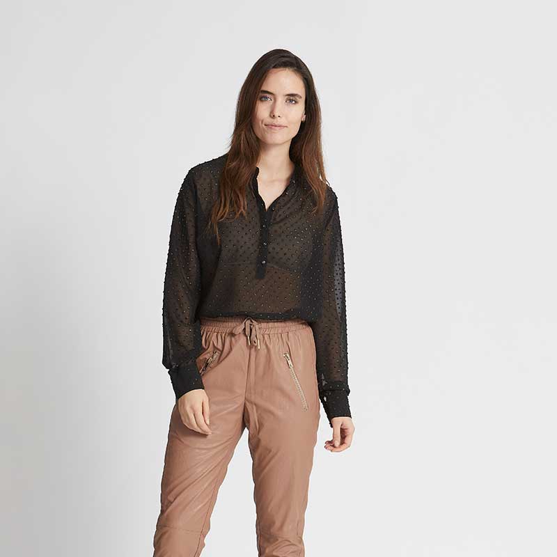 RUE DE FEMME 7168 DOT SHIRT SORT