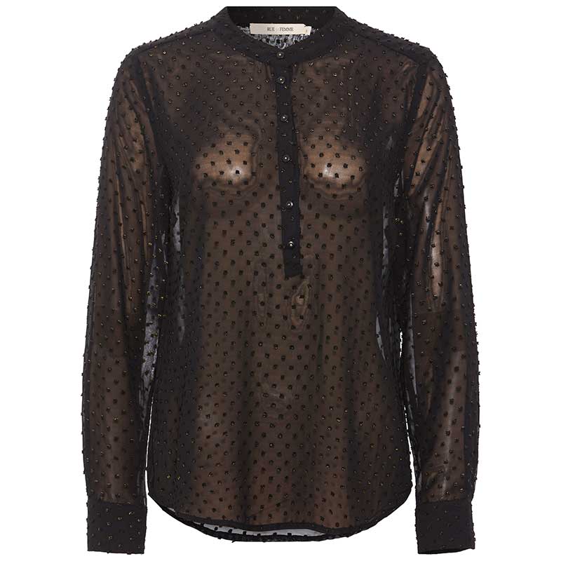 RUE DE FEMME 7168 DOT SHIRT SORT