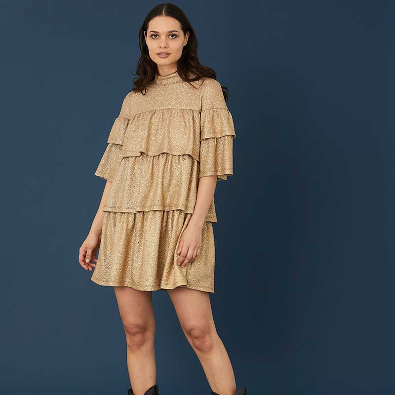 RUE DE FEMME BELLA DRESS GULD