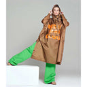 Rainkiss Rain Poncho Breton Brown Text Brown - J BY J Fashion