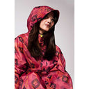 Rainkiss Rain Poncho Ikat Dark Pink - J BY J Fashion