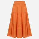 Rosas Crepe Long Skirt Orange