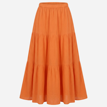 Rosas Crepe Long Skirt Orange