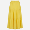 Rosas Crepe Long Skirt Yellow
