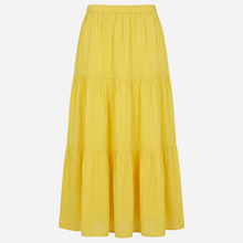 Rosas Crepe Long Skirt Yellow