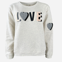 Rosas Is-Multi Double Love SweatShirt Grey Melange New Black