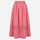 Rosas Poplin Skirt Peach
