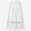 Rosas Poplin Skirt White