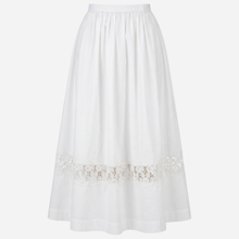 Rosas Poplin Skirt White