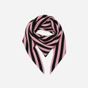 Rosas R-22 Cashmere Small Striped Scarf Rose / Brown