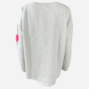 Rosas IS-Love V-Neck Oversize Sweatshirt Bright Embroidery