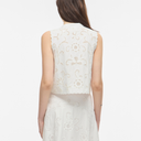 Rouge Edit ROUAmeline S/L China Collar Top Cloud Dancer