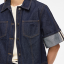 Rouge Edit ROUMartine 2/4 Denim Shirt Dark Blue Denim