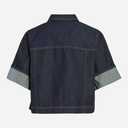 Rouge Edit ROUMartine 2/4 Denim Shirt Dark Blue Denim