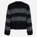 Rouge Edit RouAria L/S strik i mørkegrå stribet-5