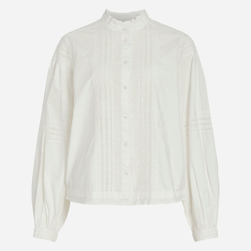 Rouge Edit ROUCarolina LS China Collar Shirt Cloud Dancer
