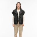 Rouge Edit ROUElenne Leather Waistcoat Meteorite