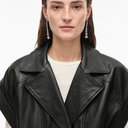 Rouge Edit ROUElenne Leather Waistcoat Meteorite