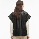 Rouge Edit ROUElenne Leather Waistcoat Meteorite