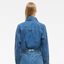 Rouge Edit Roufeather LS Henley Shirt Medium Blue Denim