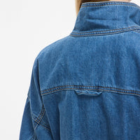 Rouge Edit Roufeather LS Henley Shirt Medium Blue Denim