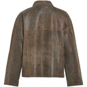 Rouge Edit Rounila LS Leather Overshirt Petrified Oak